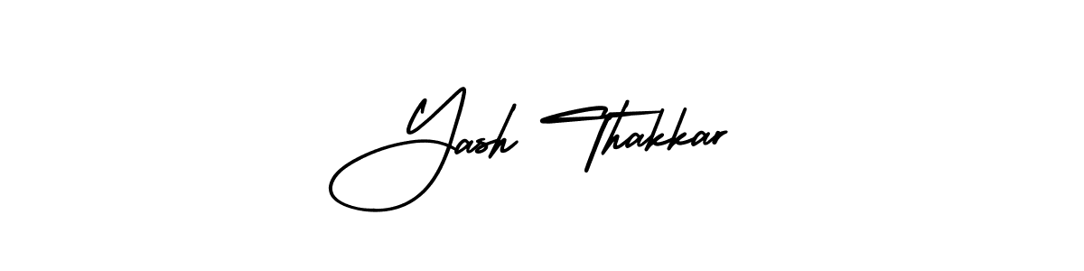 Yash Thakkar stylish signature style. Best Handwritten Sign (AmerikaSignatureDemo-Regular) for my name. Handwritten Signature Collection Ideas for my name Yash Thakkar. Yash Thakkar signature style 3 images and pictures png