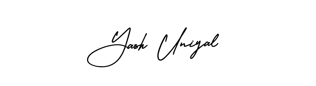 How to make Yash Uniyal signature? AmerikaSignatureDemo-Regular is a professional autograph style. Create handwritten signature for Yash Uniyal name. Yash Uniyal signature style 3 images and pictures png