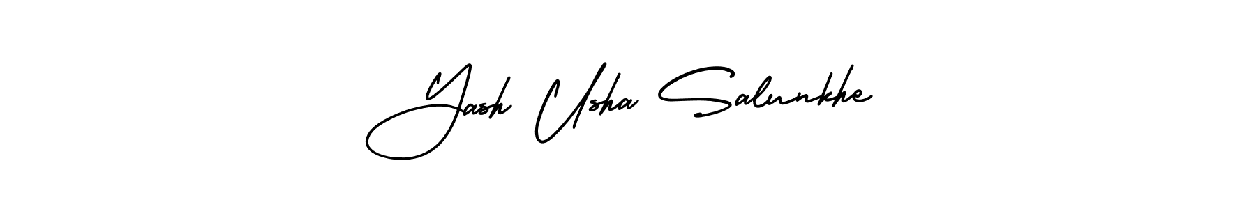 Design your own signature with our free online signature maker. With this signature software, you can create a handwritten (AmerikaSignatureDemo-Regular) signature for name Yash Usha Salunkhe. Yash Usha Salunkhe signature style 3 images and pictures png
