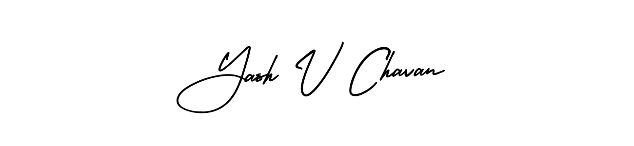 Use a signature maker to create a handwritten signature online. With this signature software, you can design (AmerikaSignatureDemo-Regular) your own signature for name Yash V Chavan. Yash V Chavan signature style 3 images and pictures png
