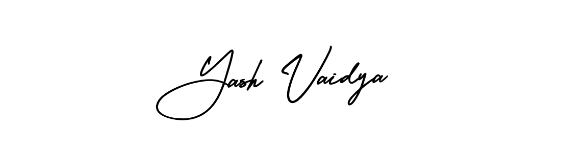 You should practise on your own different ways (AmerikaSignatureDemo-Regular) to write your name (Yash Vaidya) in signature. don't let someone else do it for you. Yash Vaidya signature style 3 images and pictures png