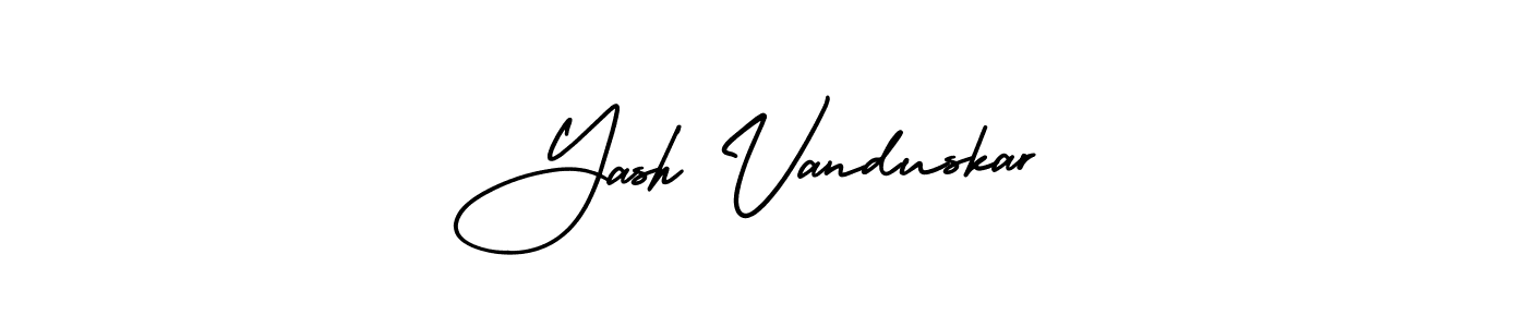 How to make Yash Vanduskar name signature. Use AmerikaSignatureDemo-Regular style for creating short signs online. This is the latest handwritten sign. Yash Vanduskar signature style 3 images and pictures png