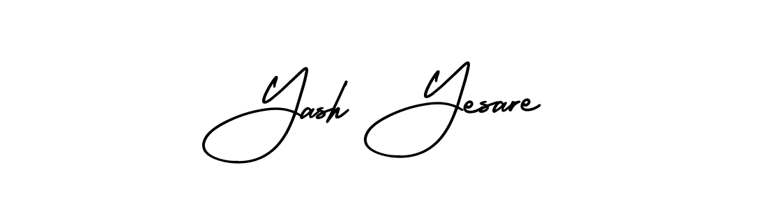 Check out images of Autograph of Yash Yesare name. Actor Yash Yesare Signature Style. AmerikaSignatureDemo-Regular is a professional sign style online. Yash Yesare signature style 3 images and pictures png