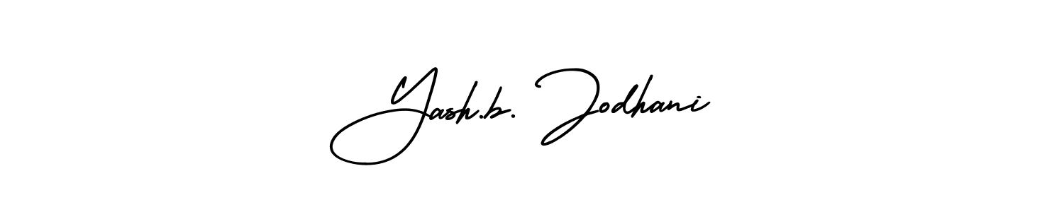 Also You can easily find your signature by using the search form. We will create Yash.b. Jodhani name handwritten signature images for you free of cost using AmerikaSignatureDemo-Regular sign style. Yash.b. Jodhani signature style 3 images and pictures png