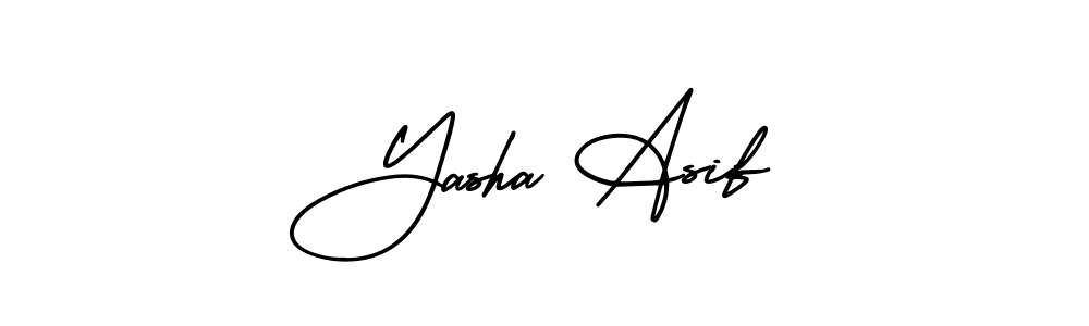 Yasha Asif stylish signature style. Best Handwritten Sign (AmerikaSignatureDemo-Regular) for my name. Handwritten Signature Collection Ideas for my name Yasha Asif. Yasha Asif signature style 3 images and pictures png