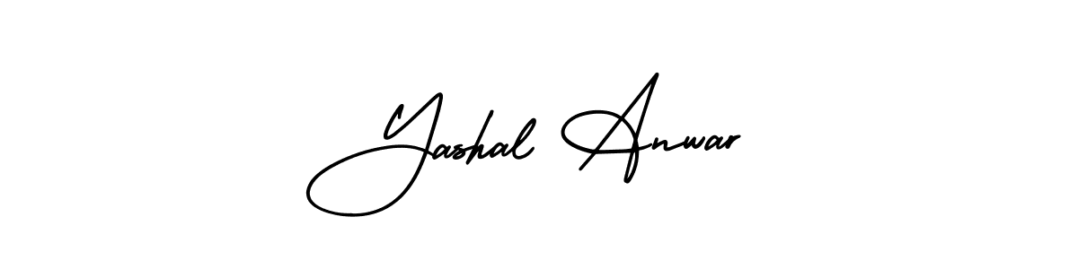 Yashal Anwar stylish signature style. Best Handwritten Sign (AmerikaSignatureDemo-Regular) for my name. Handwritten Signature Collection Ideas for my name Yashal Anwar. Yashal Anwar signature style 3 images and pictures png