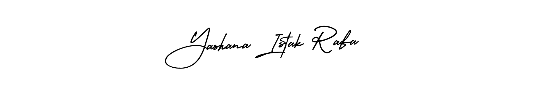 It looks lik you need a new signature style for name Yashana Istak Rafa. Design unique handwritten (AmerikaSignatureDemo-Regular) signature with our free signature maker in just a few clicks. Yashana Istak Rafa signature style 3 images and pictures png