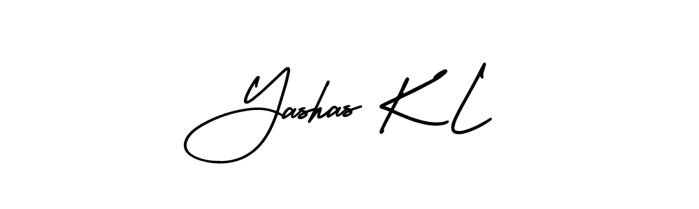 Also You can easily find your signature by using the search form. We will create Yashas K L name handwritten signature images for you free of cost using AmerikaSignatureDemo-Regular sign style. Yashas K L signature style 3 images and pictures png