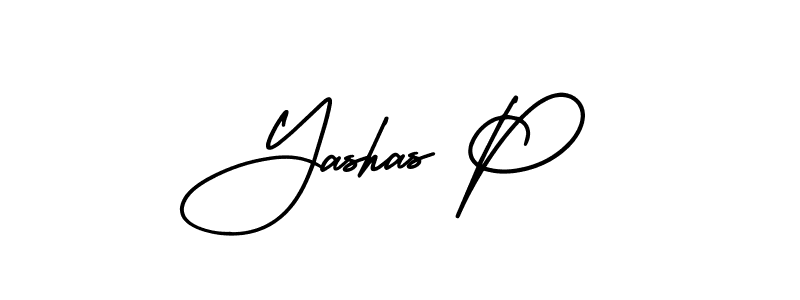 Yashas P stylish signature style. Best Handwritten Sign (AmerikaSignatureDemo-Regular) for my name. Handwritten Signature Collection Ideas for my name Yashas P. Yashas P signature style 3 images and pictures png