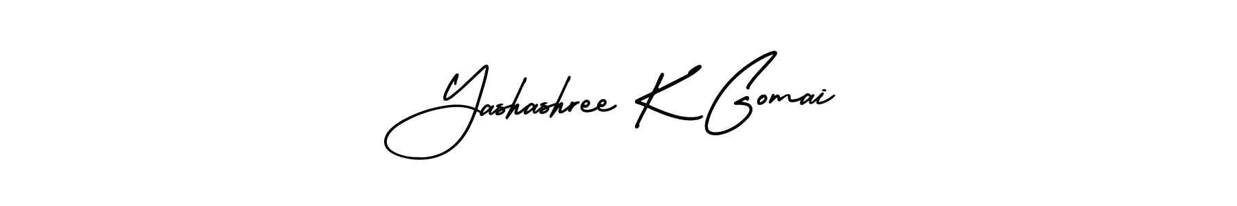 Also we have Yashashree K Gomai name is the best signature style. Create professional handwritten signature collection using AmerikaSignatureDemo-Regular autograph style. Yashashree K Gomai signature style 3 images and pictures png