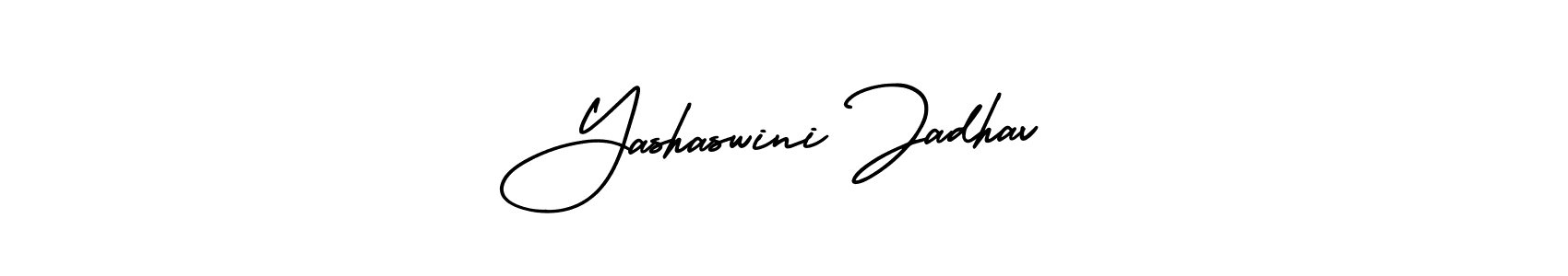 The best way (AmerikaSignatureDemo-Regular) to make a short signature is to pick only two or three words in your name. The name Yashaswini Jadhav include a total of six letters. For converting this name. Yashaswini Jadhav signature style 3 images and pictures png