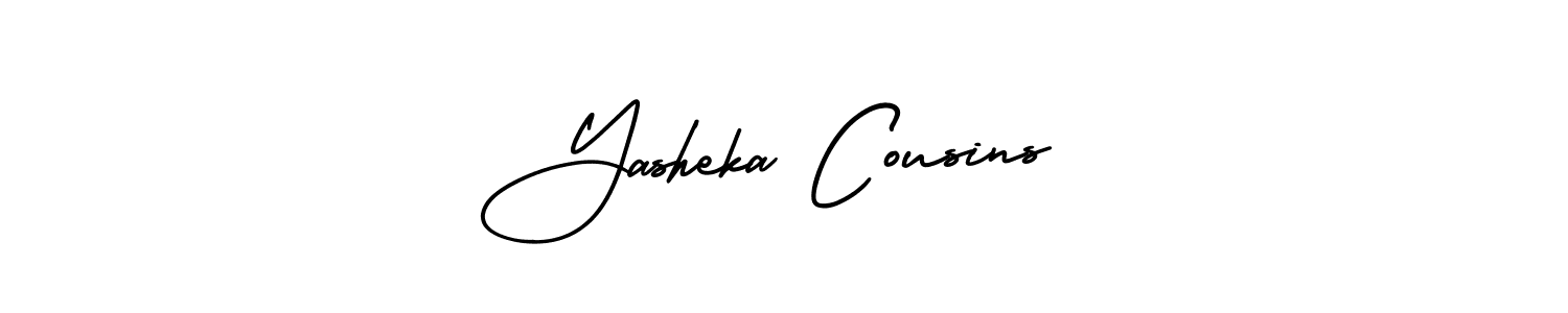 Also You can easily find your signature by using the search form. We will create Yasheka Cousins name handwritten signature images for you free of cost using AmerikaSignatureDemo-Regular sign style. Yasheka Cousins signature style 3 images and pictures png