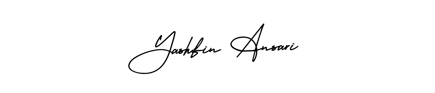 AmerikaSignatureDemo-Regular is a professional signature style that is perfect for those who want to add a touch of class to their signature. It is also a great choice for those who want to make their signature more unique. Get Yashfin Ansari name to fancy signature for free. Yashfin Ansari signature style 3 images and pictures png