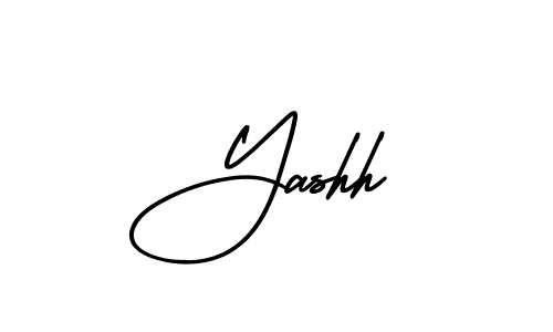 How to make Yashh name signature. Use AmerikaSignatureDemo-Regular style for creating short signs online. This is the latest handwritten sign. Yashh signature style 3 images and pictures png