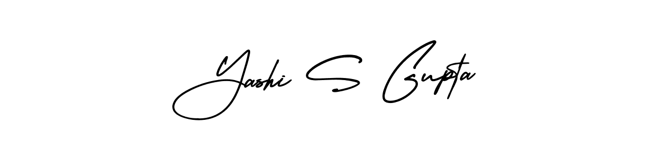 Use a signature maker to create a handwritten signature online. With this signature software, you can design (AmerikaSignatureDemo-Regular) your own signature for name Yashi S Gupta. Yashi S Gupta signature style 3 images and pictures png