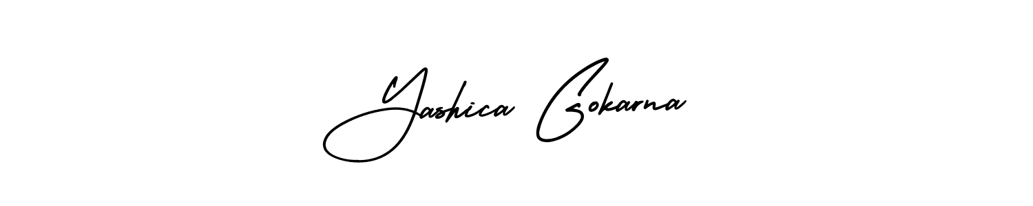 Yashica Gokarna stylish signature style. Best Handwritten Sign (AmerikaSignatureDemo-Regular) for my name. Handwritten Signature Collection Ideas for my name Yashica Gokarna. Yashica Gokarna signature style 3 images and pictures png