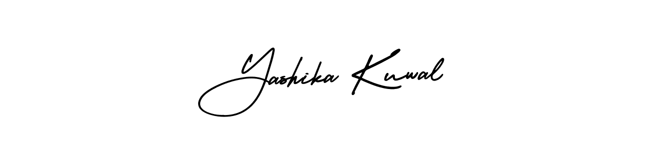 Use a signature maker to create a handwritten signature online. With this signature software, you can design (AmerikaSignatureDemo-Regular) your own signature for name Yashika Kuwal. Yashika Kuwal signature style 3 images and pictures png