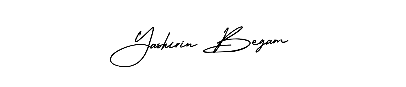 How to make Yashirin Begam name signature. Use AmerikaSignatureDemo-Regular style for creating short signs online. This is the latest handwritten sign. Yashirin Begam signature style 3 images and pictures png