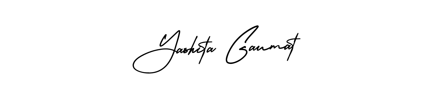 Design your own signature with our free online signature maker. With this signature software, you can create a handwritten (AmerikaSignatureDemo-Regular) signature for name Yashita Gaumat. Yashita Gaumat signature style 3 images and pictures png