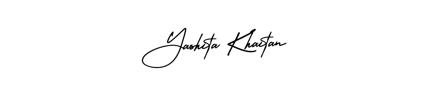 Design your own signature with our free online signature maker. With this signature software, you can create a handwritten (AmerikaSignatureDemo-Regular) signature for name Yashita Khaitan. Yashita Khaitan signature style 3 images and pictures png