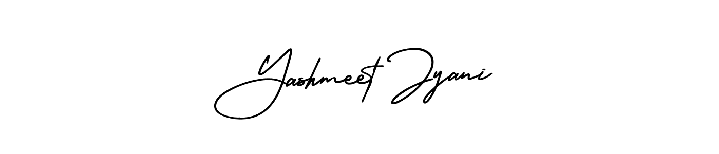 The best way (AmerikaSignatureDemo-Regular) to make a short signature is to pick only two or three words in your name. The name Yashmeet Jyani include a total of six letters. For converting this name. Yashmeet Jyani signature style 3 images and pictures png