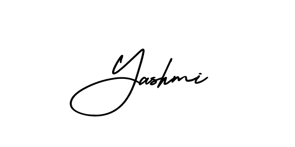 You should practise on your own different ways (AmerikaSignatureDemo-Regular) to write your name (Yashmi) in signature. don't let someone else do it for you. Yashmi signature style 3 images and pictures png