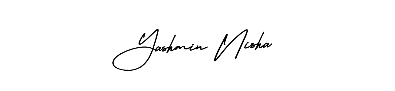 How to Draw Yashmin Nisha signature style? AmerikaSignatureDemo-Regular is a latest design signature styles for name Yashmin Nisha. Yashmin Nisha signature style 3 images and pictures png