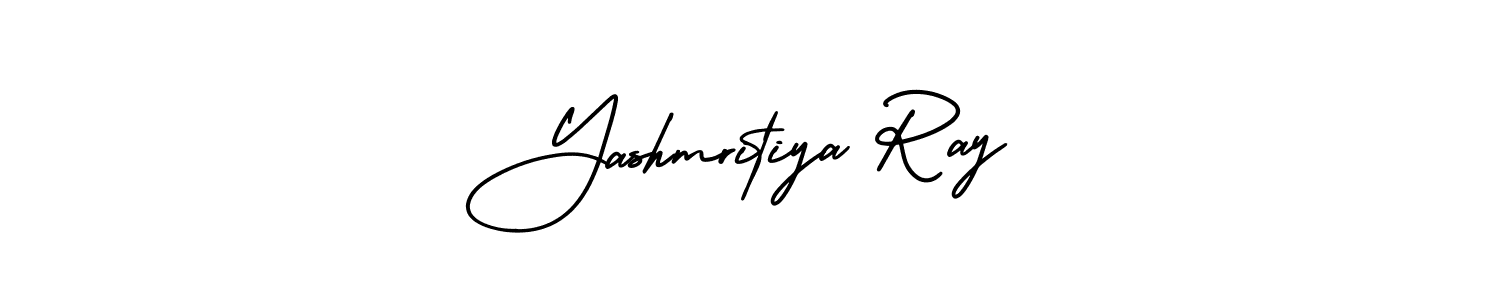 How to make Yashmritiya Ray name signature. Use AmerikaSignatureDemo-Regular style for creating short signs online. This is the latest handwritten sign. Yashmritiya Ray signature style 3 images and pictures png