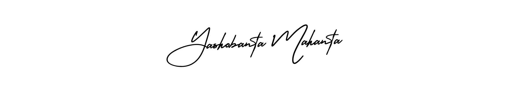 How to make Yashobanta Mahanta name signature. Use AmerikaSignatureDemo-Regular style for creating short signs online. This is the latest handwritten sign. Yashobanta Mahanta signature style 3 images and pictures png