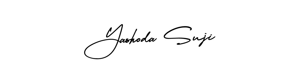 You should practise on your own different ways (AmerikaSignatureDemo-Regular) to write your name (Yashoda Suji) in signature. don't let someone else do it for you. Yashoda Suji signature style 3 images and pictures png