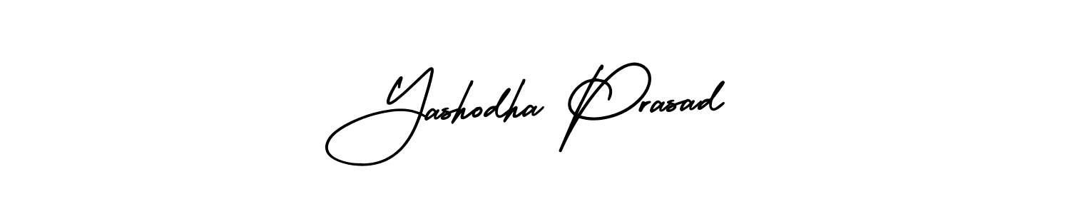 You should practise on your own different ways (AmerikaSignatureDemo-Regular) to write your name (Yashodha Prasad) in signature. don't let someone else do it for you. Yashodha Prasad signature style 3 images and pictures png