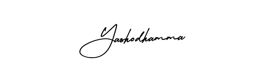 Use a signature maker to create a handwritten signature online. With this signature software, you can design (AmerikaSignatureDemo-Regular) your own signature for name Yashodhamma. Yashodhamma signature style 3 images and pictures png