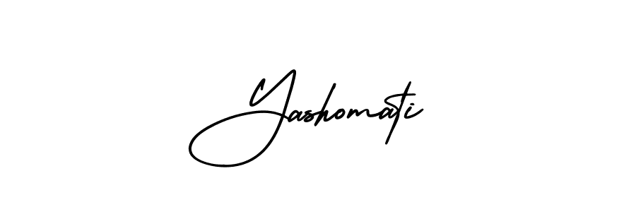 You should practise on your own different ways (AmerikaSignatureDemo-Regular) to write your name (Yashomati) in signature. don't let someone else do it for you. Yashomati signature style 3 images and pictures png