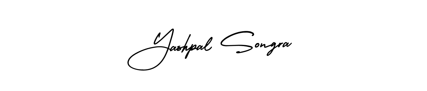 The best way (AmerikaSignatureDemo-Regular) to make a short signature is to pick only two or three words in your name. The name Yashpal Songra include a total of six letters. For converting this name. Yashpal Songra signature style 3 images and pictures png