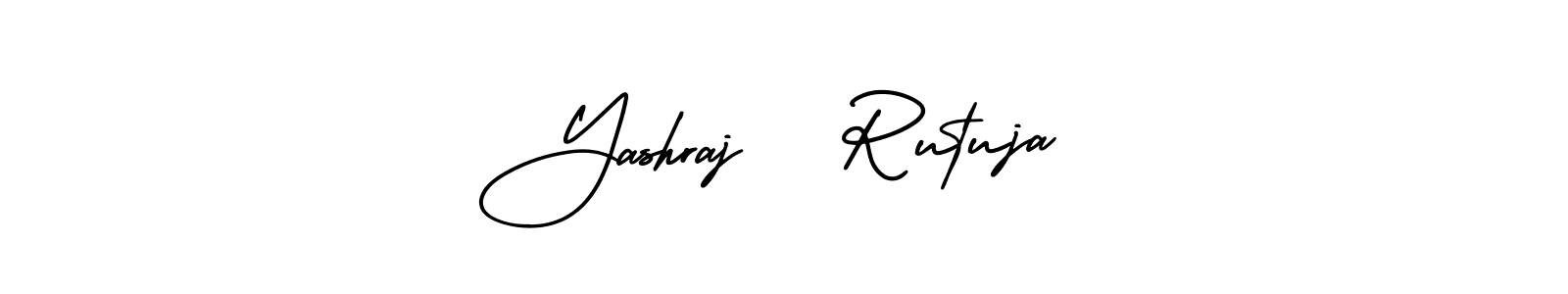 How to make Yashraj   Rutuja signature? AmerikaSignatureDemo-Regular is a professional autograph style. Create handwritten signature for Yashraj   Rutuja name. Yashraj   Rutuja signature style 3 images and pictures png