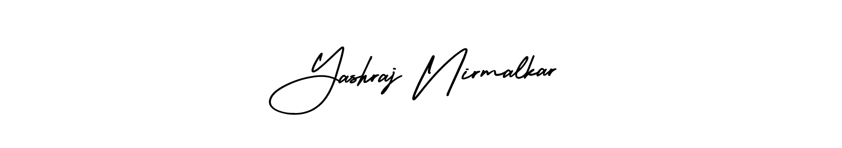 Make a beautiful signature design for name Yashraj Nirmalkar. With this signature (AmerikaSignatureDemo-Regular) style, you can create a handwritten signature for free. Yashraj Nirmalkar signature style 3 images and pictures png