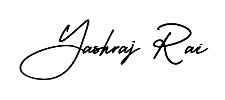 Elevate your brand with a stunning Yashraj Rai eSignature. The AmerikaSignatureDemo-Regular style provides a balanced, flowing aesthetic for everyday signing. Yashraj Rai signature style 3 images and pictures png