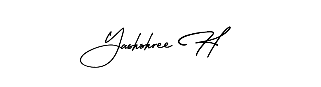 Design your own signature with our free online signature maker. With this signature software, you can create a handwritten (AmerikaSignatureDemo-Regular) signature for name Yashshree H. Yashshree H signature style 3 images and pictures png