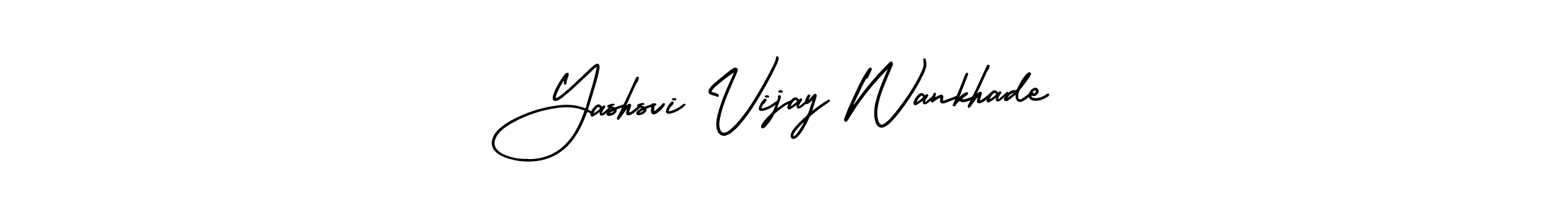 if you are searching for the best signature style for your name Yashsvi Vijay Wankhade. so please give up your signature search. here we have designed multiple signature styles  using AmerikaSignatureDemo-Regular. Yashsvi Vijay Wankhade signature style 3 images and pictures png