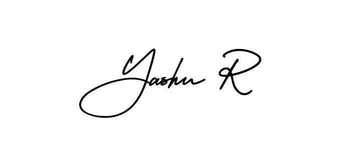 Design your own signature with our free online signature maker. With this signature software, you can create a handwritten (AmerikaSignatureDemo-Regular) signature for name Yashu R. Yashu R signature style 3 images and pictures png