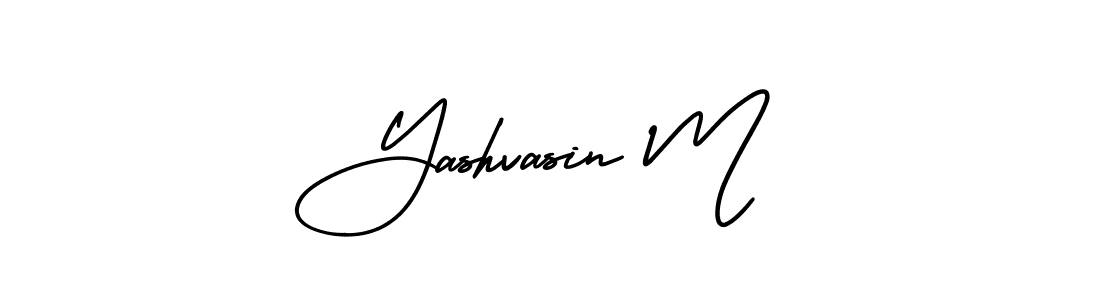 Make a beautiful signature design for name Yashvasin M. With this signature (AmerikaSignatureDemo-Regular) style, you can create a handwritten signature for free. Yashvasin M signature style 3 images and pictures png