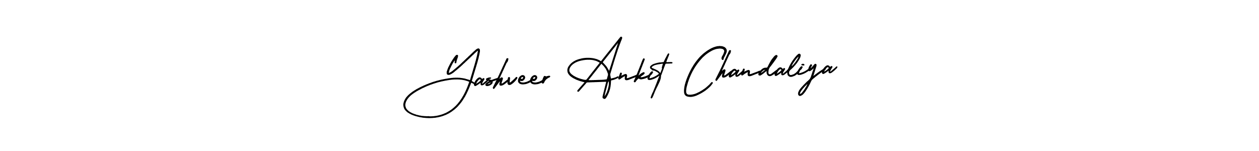 Make a beautiful signature design for name Yashveer Ankit Chandaliya. With this signature (AmerikaSignatureDemo-Regular) style, you can create a handwritten signature for free. Yashveer Ankit Chandaliya signature style 3 images and pictures png