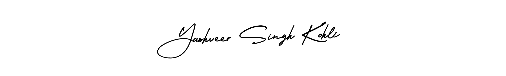 The best way (AmerikaSignatureDemo-Regular) to make a short signature is to pick only two or three words in your name. The name Yashveer Singh Kohli include a total of six letters. For converting this name. Yashveer Singh Kohli signature style 3 images and pictures png