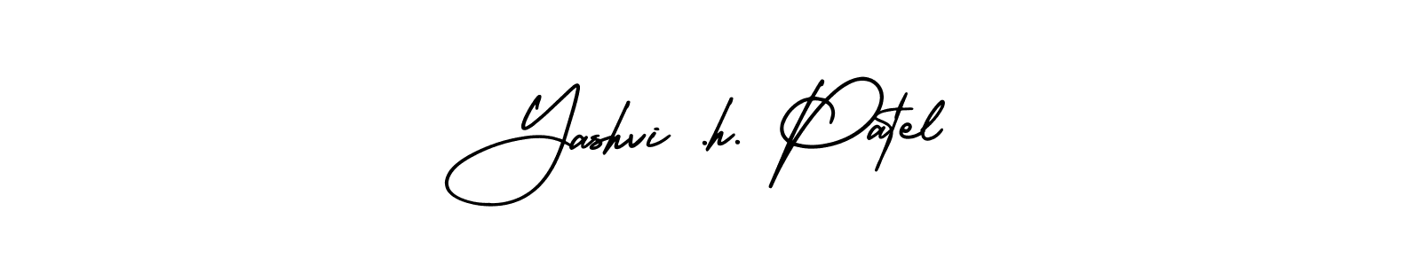 You can use this online signature creator to create a handwritten signature for the name Yashvi .h. Patel. This is the best online autograph maker. Yashvi .h. Patel signature style 3 images and pictures png