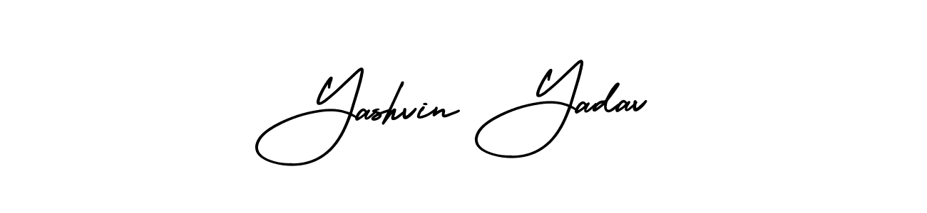 The best way (AmerikaSignatureDemo-Regular) to make a short signature is to pick only two or three words in your name. The name Yashvin Yadav include a total of six letters. For converting this name. Yashvin Yadav signature style 3 images and pictures png