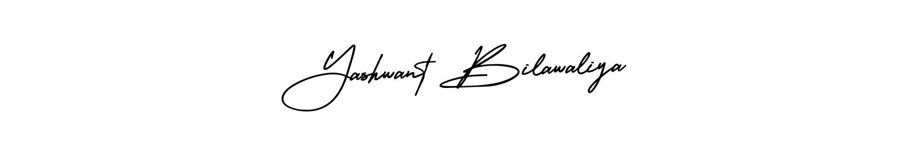 The best way (AmerikaSignatureDemo-Regular) to make a short signature is to pick only two or three words in your name. The name Yashwant Bilawaliya include a total of six letters. For converting this name. Yashwant Bilawaliya signature style 3 images and pictures png