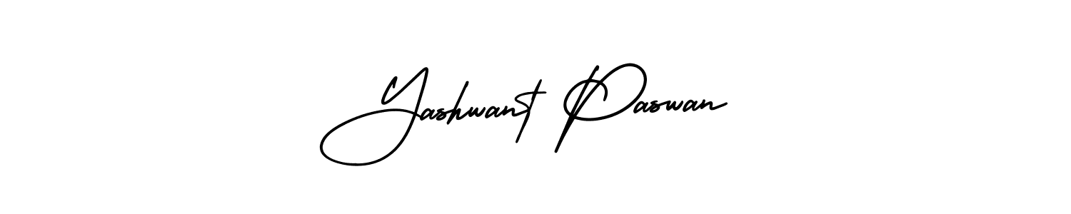 The best way (AmerikaSignatureDemo-Regular) to make a short signature is to pick only two or three words in your name. The name Yashwant Paswan include a total of six letters. For converting this name. Yashwant Paswan signature style 3 images and pictures png