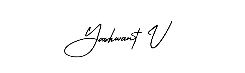 How to Draw Yashwant V signature style? AmerikaSignatureDemo-Regular is a latest design signature styles for name Yashwant V. Yashwant V signature style 3 images and pictures png