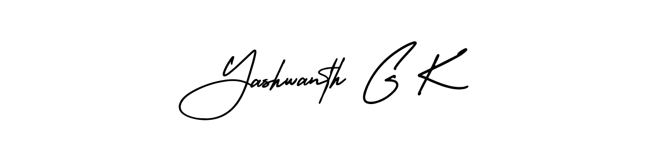 Create a beautiful signature design for name Yashwanth G K. With this signature (AmerikaSignatureDemo-Regular) fonts, you can make a handwritten signature for free. Yashwanth G K signature style 3 images and pictures png