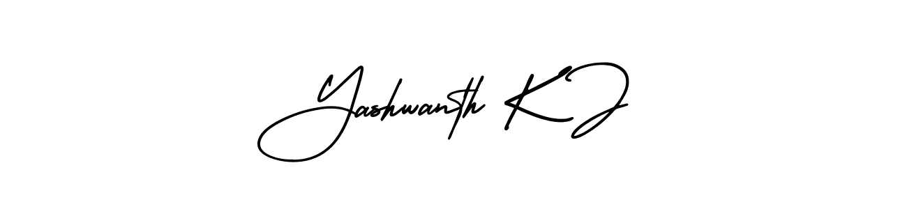 Design your own signature with our free online signature maker. With this signature software, you can create a handwritten (AmerikaSignatureDemo-Regular) signature for name Yashwanth K J. Yashwanth K J signature style 3 images and pictures png